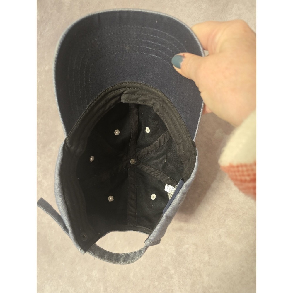 American Eagle Cotton Chambray Baseball Hat Cap Light Blue‎ Snapback Unisex NWOT - Picture 7 of 7